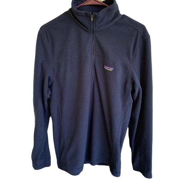 Patagonia Mens Pullover Small Blue Micro D Fleece 1/4 Zip Sweatshirt Shirt 26176 - Picture 1 of 7